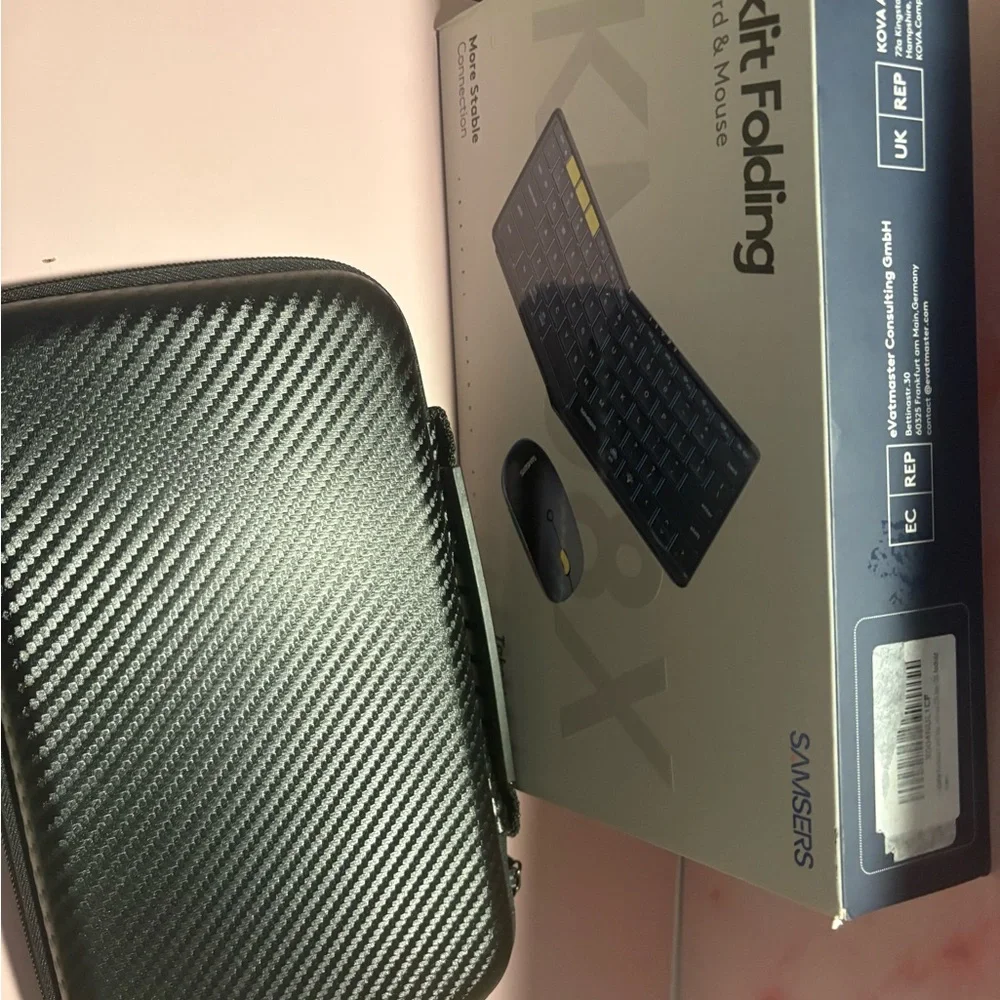 Black Backlit Folding Keyboard and Mouse Set